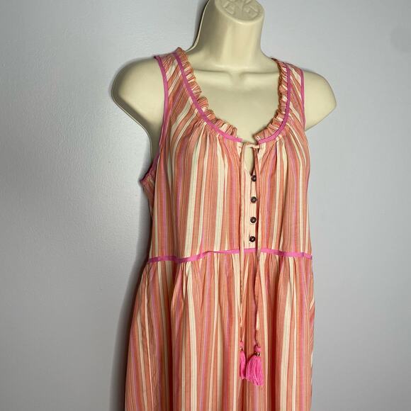 Anthropologie Visayas Stripe Wide Leg Cropped Jumpsuit Women's XS Casual - Picture 5 of 13